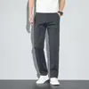 Calça Casual Masculina Primavera/Verão 2026 Algodão Reta Versátil Solta Elástica Leve Business Casual Calça Longa para Homem