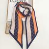 Bufanda de Seda Diagonal Estilo Nuevo Otoño 2026 Versión Coreana Estampada Versátil Bufanda para Cuello Correa para Bolso Diadema Larga para Mujeres