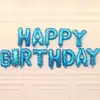 Hermoso globo de feliz cumpleaños de imitación de 16 pulgadas, traje de feliz cumpleaños, paquete de carta de película de aluminio colgante