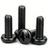Tornillo de Acero Inoxidable 304 Pm Cabeza Redonda Ranura Phillips Negro Zincado Cabeza Plana Ranura Phillips Máquina M2M3M4M5M6