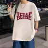 2026 Verão Novo Manga Curta Masculina Camiseta Pesada Tendência Solta Estilo Americano Top Masculino Comércio Exterior