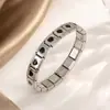 Pulsera de módulo en forma de corazón más vendida transfronteriza, pulsera de acero inoxidable con módulos italianos entrelazados, accesorios creativos hechos a mano DIY
