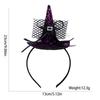 Diadema negra divertida de Halloween, decoración para fiestas, accesorios para el cabello para niños, lindos accesorios, diadema con sombrero de bruja y bola