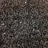Tela de malla transparente tejida bordada Jiaxin con patrón irregular y bordado de lentejuelas, tela para vestido abrigo de moda europea y americana