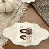 Grampo de Cabelo Fofo de Urso Marrom Bordado com Bolinhas Laço Quadriculado de Renda Coreana Presilha Bb Headband Outono e Inverno