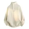 Suéter de punto Henley de cuello alto, conjunto a juego para hombre y mujer, prenda exterior de color liso, estilo "old money", casual, otoño/invierno, venta al por mayor desde una fábrica transfronteriza