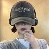 Gorra de Béisbol de Mezclilla Lavada para Mujer Estilo Japonés Estilo Circunferencia de Cabeza Grande Ala Ancha Gorra de Pico Estilo Retro Ampliada y Profundizada Copa Suave Gorra de Copa Suave Tendencia