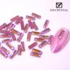 Nuevo color moca púrpura loto uña diamante de forma especial color gelatina diamante plano uña joyería DIY uña Pedrería