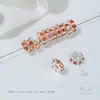 Banhado a Ouro 14K Banhado a Prata Espessa Cor Zircônio Contas Espaçadoras de Furo Grande Roda Pérola Cristal Artesanal Acessórios para Joias DIY