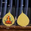 Folhas Naturais de Bodhi, Zhakiram, Farmacêutico, Thangka da Tara Verde, Pintura Thangka do Deus da Riqueza Amarelo, Arte de Parede, Molduras para Fotos no Atacado