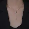 Collar de Mariposa Mujer Sueño de Mariposa Primavera Nicho Colgante Lujo Ligero Alto Sentido Regalo Cadena Clavícula Chapada en Plata Venta al Por Mayor de Fábrica