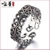 Anillo antiguo retro chapado en plata de moda coreana Wei Hua, anillo de plata antiguo para mujer, chapado abierto, joyería de plata tailandesa al por mayor
