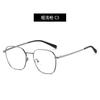 Óculos de titânio de metal na moda feminina quadro atacado novo espelho liso liso rosto grande emagrecimento óculos moldura IP chapeamento