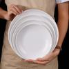 Prato Redondo de Porcelana Imitada Branca Atacado Comercial Hotel Prato de Buffet Prato de Jantar Prato para Ossos Prato de Plástico Louça de Melamina