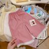 Pantalones Casuales de Verano para Niñas, Pantalones Yamamoto Cortos de Pierna Ancha con Encaje de Estilo Coreano Moderno para Niños en Colores Caramelo