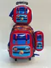 Mochila Escolar Transfronteriza con Carrito, Set de Tres Piezas, Lonchera, Estuche, Mochila Escolar con Carrito Rígido 3D
