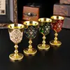 Copa con Incrustaciones de Diamantes de Tacto Lujoso, Taza Turca que es tanto un Vaso de Chupito Práctico para Licores como una Pieza Decorativa para la Vinoteca