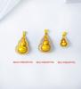 Colgante de Latón Chapado en Oro con Diamantes, Colgante de Calabaza Giratoria Grande y Pequeño, Cadena para Clavícula Versátil de Alta Gama Que No Se Desvanecerá con el Tiempo