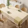 Novo Modelo 2025 Simples e Luxuoso Impermeável e à Prova de Óleo Jogo Americano Tecido de Fio Protetor de Mesa Estilo Wabi-Sabi Toalha de Mesa de Jantar Mesa de Café
