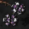 El juego de accesorios para el cabello para niños más vendido en Europa y América, pinza para el cabello de lazo de cinta acanalada de Halloween, horquilla para el cabello para niños 638