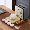 Juego de Té Portátil para Viaje Tetera Ding Kiln Gaiwan Taza de Té Bandeja de Té Taza Rápida Logo de Empresa Regalo Souvenir Juego de Té