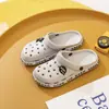 601 sapatos furados de desenho animado fofo cabeça grande atacado sandálias baotou confortáveis verão buraco buraco chinelos infantis peça única
