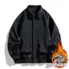 Chaqueta de Otoño e Invierno para Hombre Estilo Coreano Estilo Ligeramente Maduro Holgada con Solapa Corta Repelente al Agua para Exteriores Ropa de Trabajo
