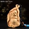 Colgante de Tuya Wen Wu Dios de la Riqueza Estrella del Cumpleaños Bolsa Colgante para Coche Colgante Pequeño de Tuya Wen Talla de Madera para Jugar