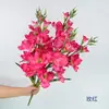 Flor de seda artificial para decoración de bodas, grandes ramos de gladiolos, flores artificiales populares transfronterizas, flores artificiales de alta gama, ramos de gladiolos de 5 puntas