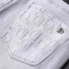 Jeans de Lujo Elegantes para Hombre 2024 Ajuste Delgado Pierna Estrecha Elásticos Marca Importada Pantalones Casuales Estampados Estilo Primavera y Verano