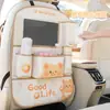 La bolsa de almacenamiento para coche Blue Rain, con un lindo diseño de oso de dibujos animados, es un organizador multifuncional para el coche, una bolsa de almacenamiento de cuero para el coche y un organizador colgante.