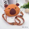 Celebridade da Internet Capivara Porta-Moedas de Silicone Infantil Carteira Pequena Versátil Alívio de Estresse Bolsa Transversal Pequena Capivara Fofa Estudante