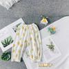 2433+2336 Pantalones Largos de Bebé Verano Pantalones Antimosquitos Delgados Algodón Puro Transpirables Pantalones Linterna Infantil Dibujo Animado