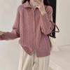 Cárdigan de punto para mujer, otoño e invierno, cuello torcido, nueva chaqueta coreana holgada con doble cremallera y mangas raglán, 2024