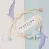 Jingdezhen Navidad Cerámica Cuerda Trenzada Pulsera Animales de Dibujos Animados Cuerda de Mano Joyería al por Mayor para Atracciones Turísticas Nicho Lujo Ligero