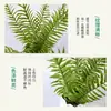 Sensación de goma suave hojas de helecho simulación plantas verdes paisajismo accesorios de pared pasto persa plantas en maceta decoración del hogar hojas de helecho grandes venta al por mayor