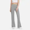 Calça Boca de Sino Transfronteiriça Feminina Cintura Alta Emagrecedora Levemente Flare Perna Larga Bumbum Pêssego Levanta Bumbum Fitness Esportivo Calça Longa Calça Esportiva