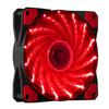 Ventilador de chasis de 12 cm, ventilador de computadora con 15 luces LED, silencioso y antideslumbrante, ventilador de chasis de enfriamiento de escritorio