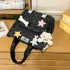 Mochila fresca y linda con forma de corazón y estrella para chicas de secundaria y preparatoria, gran capacidad, alta apariencia, mochila para estudiantes