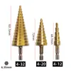 Yunbei Broca Escalonada/Broca Pagoda/Dispositivo de Abertura de Furo com Broca Escalonada Cabo Hexagonal Aço Rápido Broca Broca