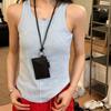 Estilo Nuevo Primavera y Verano 2024 Bolso Mini Colgante al Cuello Ins Bolso de Tarjeta con Cremallera Colgante al Cuello Pequeño y Exquisito Accesorios con Textura Billetera para Monedas
