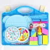 Caja de herramientas de aprendizaje de primer grado, primer volumen, material didáctico de matemáticas, tablero de clavos, cinta métrica, reloj de aprendizaje de geometría, papelería para estudiantes