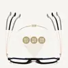 Gafas Retro Negro Mate Ultraligeras de Doble Puente para Miopía, Elegantes para Hombres y Mujeres, Graduación Personalizable, Sensación de Alta Gama, Montura Grande, Gafas de Aspecto Natural