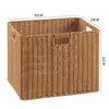 Mesa de Té Cesta de Bocadillos Mesita de Noche Caja de Almacenamiento Cesta con Cajón Cesta de Almacenamiento para Artículos de Baño Marco de Ratán de Plástico