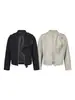 Elegante Chaqueta Abrigo de Uniforme de Esgrima de Nicho con Solapa y Botones, Patrón de Diamantes Acolchado Retro, Retro Americano eme