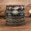Pulseira de Contas em Camadas Turquesa Retro de Novo Produto Transfronteiriço Moda Feminina Boêmia Pulseira em Camadas de Borboleta DIY