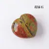 Cristal Natural 2CM Enfeites de Amor Pedra Original Polida Pingente de Joia Coração de Pêssego Artesanato em Cristal Artesanato Atacado