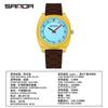 Reloj Infantil Sanda Impermeable Simple de Cuarzo Combinación de Colores Dopamina Reloj Infantil para Exámenes de Estudiantes de Secundaria y Preparatoria
