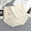 Algodón de Fibra Larga de Xinjiang Ropa Interior de Algodón Puro para Mujer 7A Antibacteriana Tipo Braguita Algodón de Bebé Cintura Alta Control Ligero de Vientre Tallas Grandes Ropa Interior para Mujer