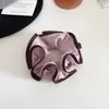 Goma para el Pelo con Bloques de Color Estilo Coreano, Borde de Café, Capullo de Flor, para Mujer, Elegante y Grácil, Cuerda para Moño, Accesorio para el Cabello